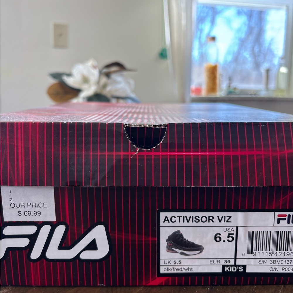 Fila Activisor Viz Kids' Shoes - Black and Red